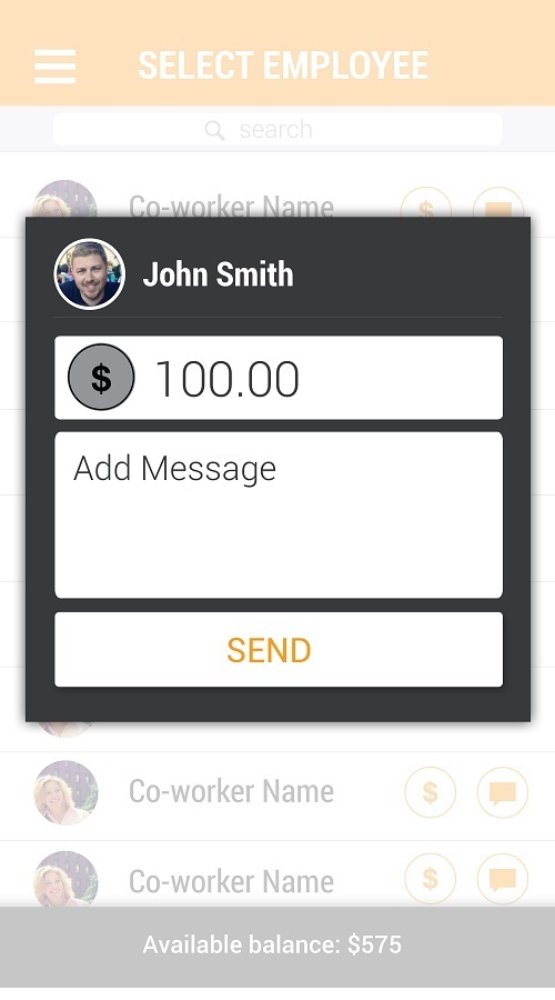 Enterprise Mobile App for Employee Motivation screenshot 2